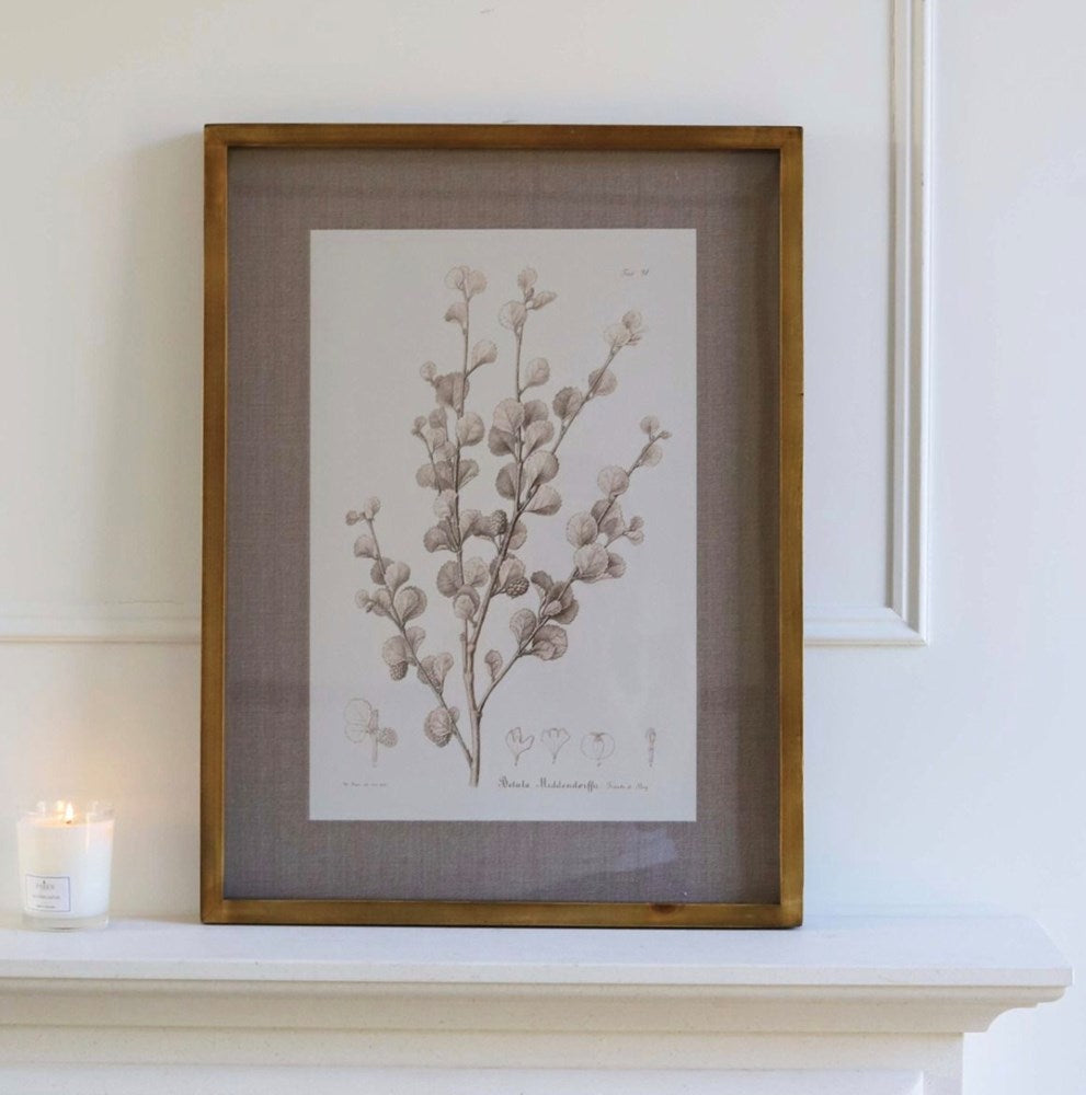 Linen Floral Frame A – Grove Home